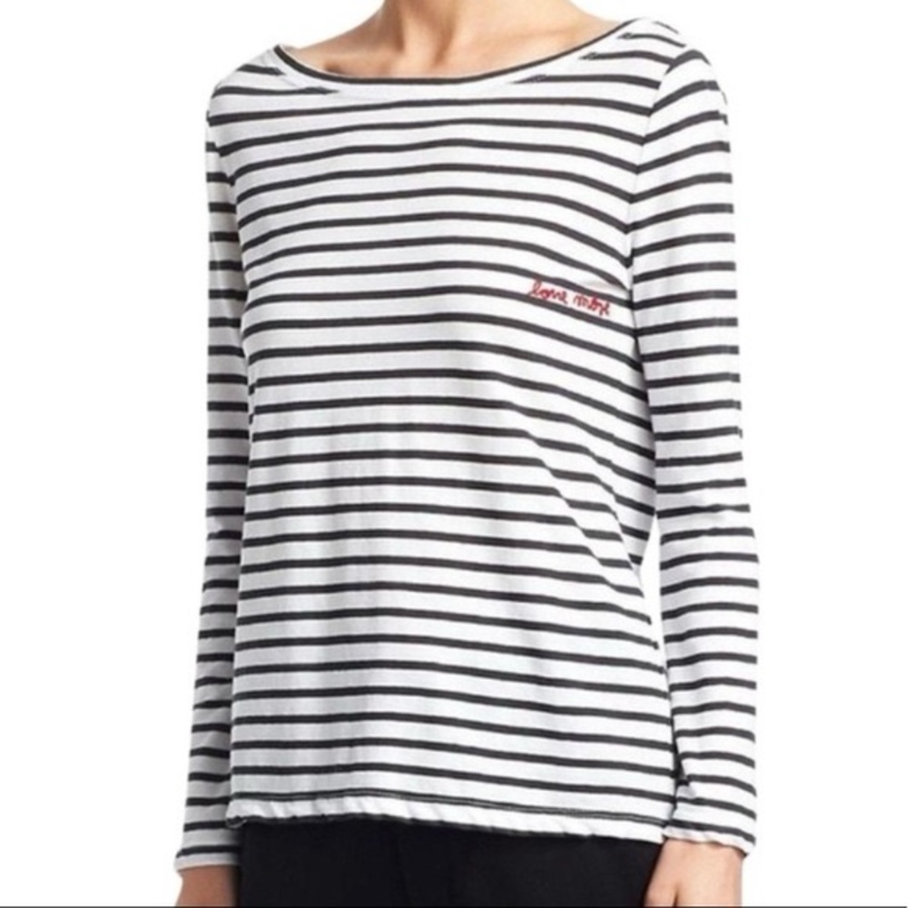 A.L.C. Striped Black and White Women's Top